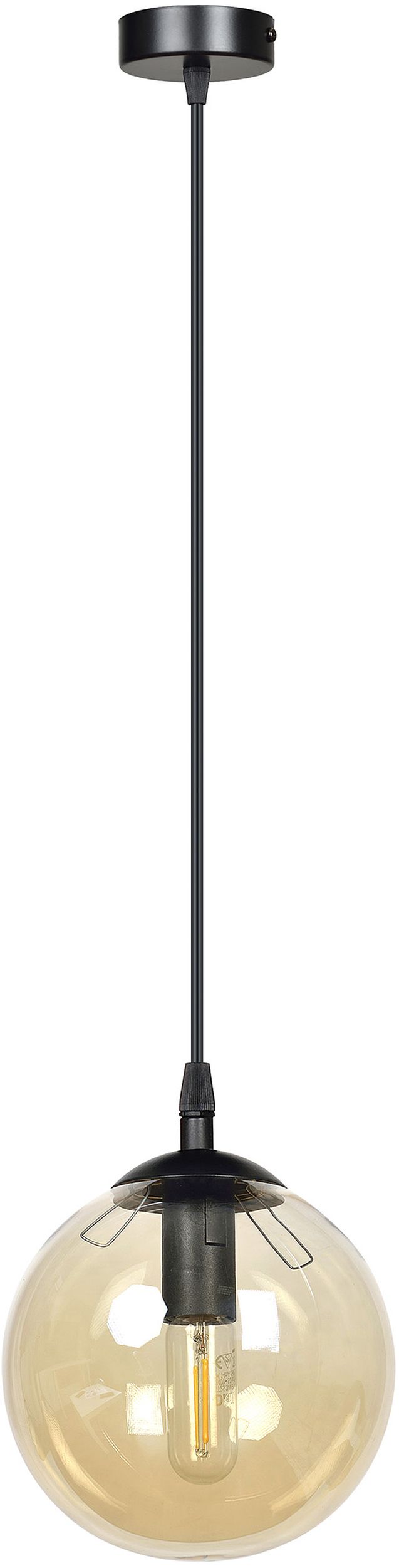 Emibig Cosmo lámpara colgante 1x10 W negro-ámbar 713/1
