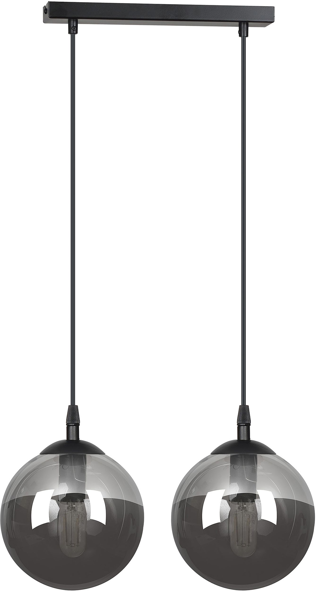 Emibig Cosmo lámpara colgante 2x10 W negro-grafito 712/2