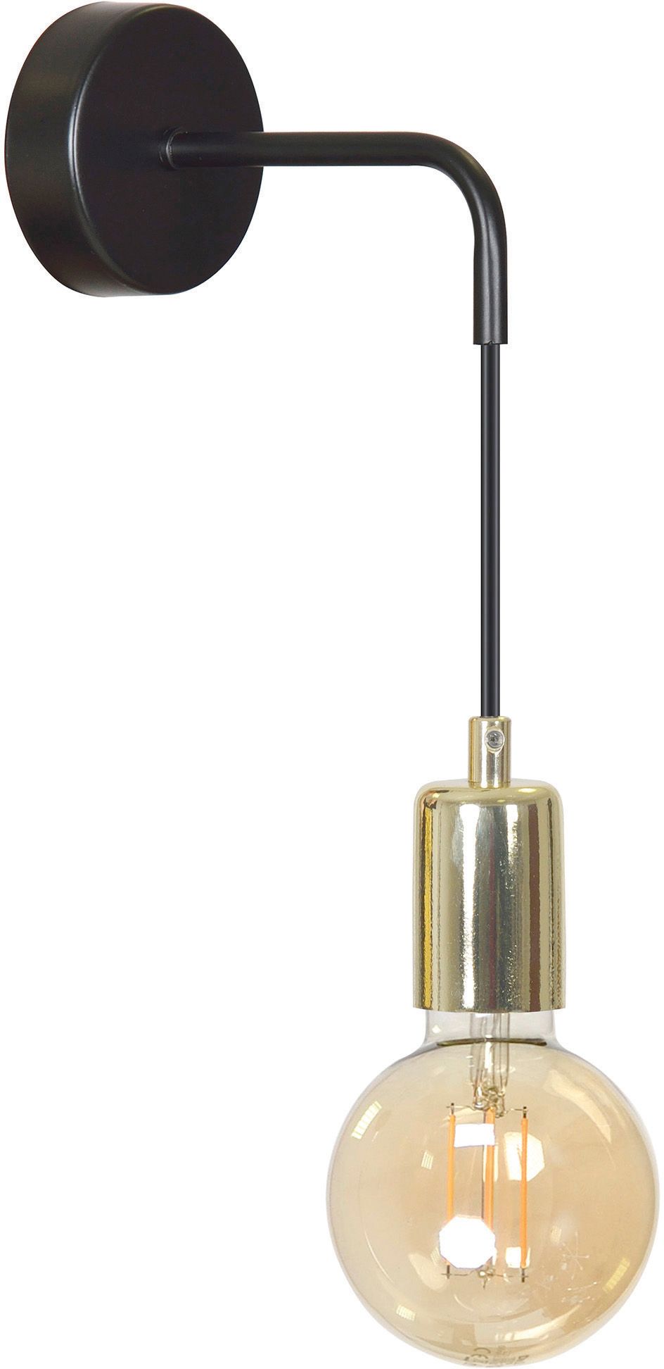 Emibig Vesio lámpara de pared 1x15 W negro-oro 785/K1