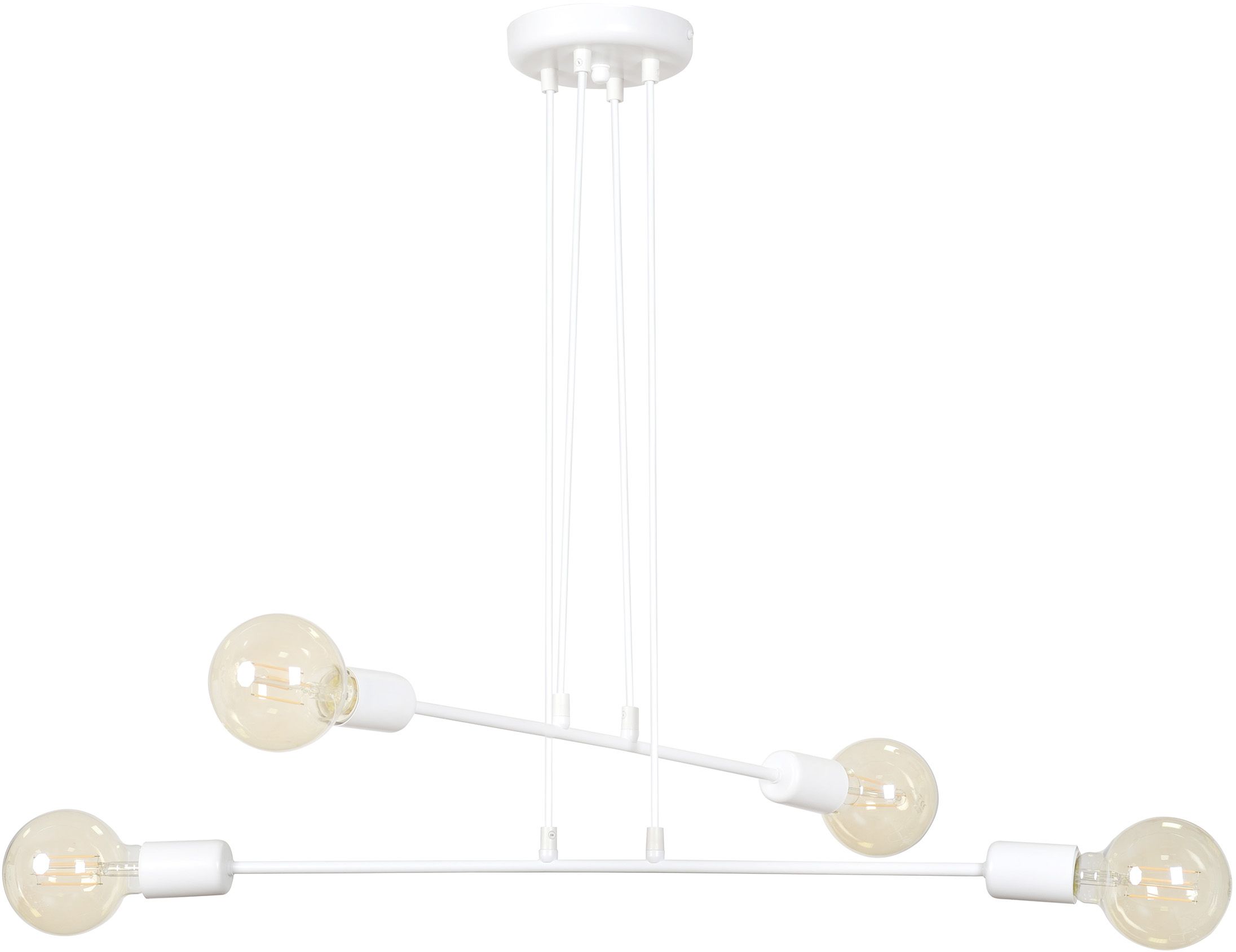 Emibig Multipo lámpara colgante 4x15 W blanco 697/4