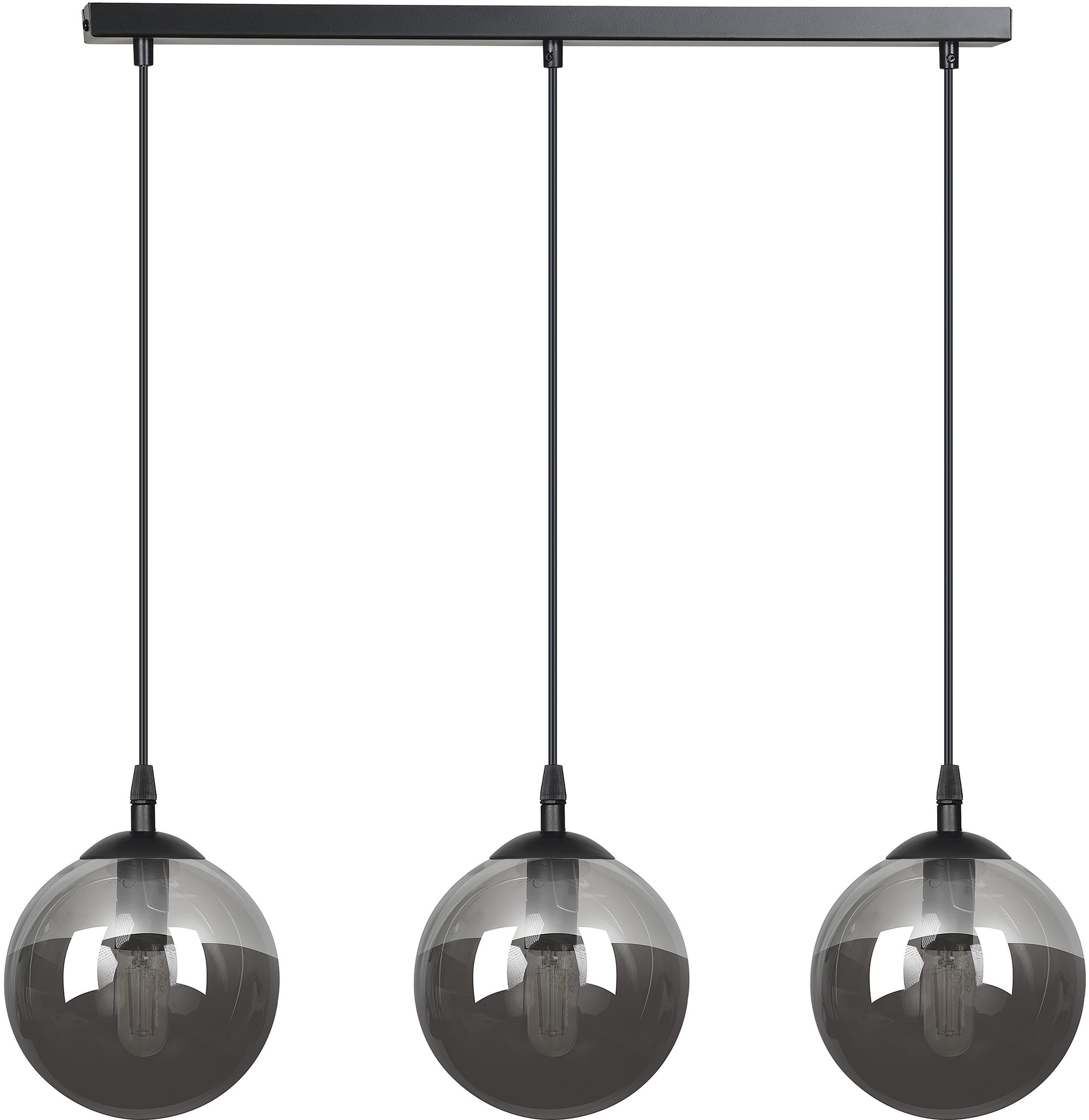 Emibig Cosmo lámpara colgante 3x10 W negro-grafito 712/3