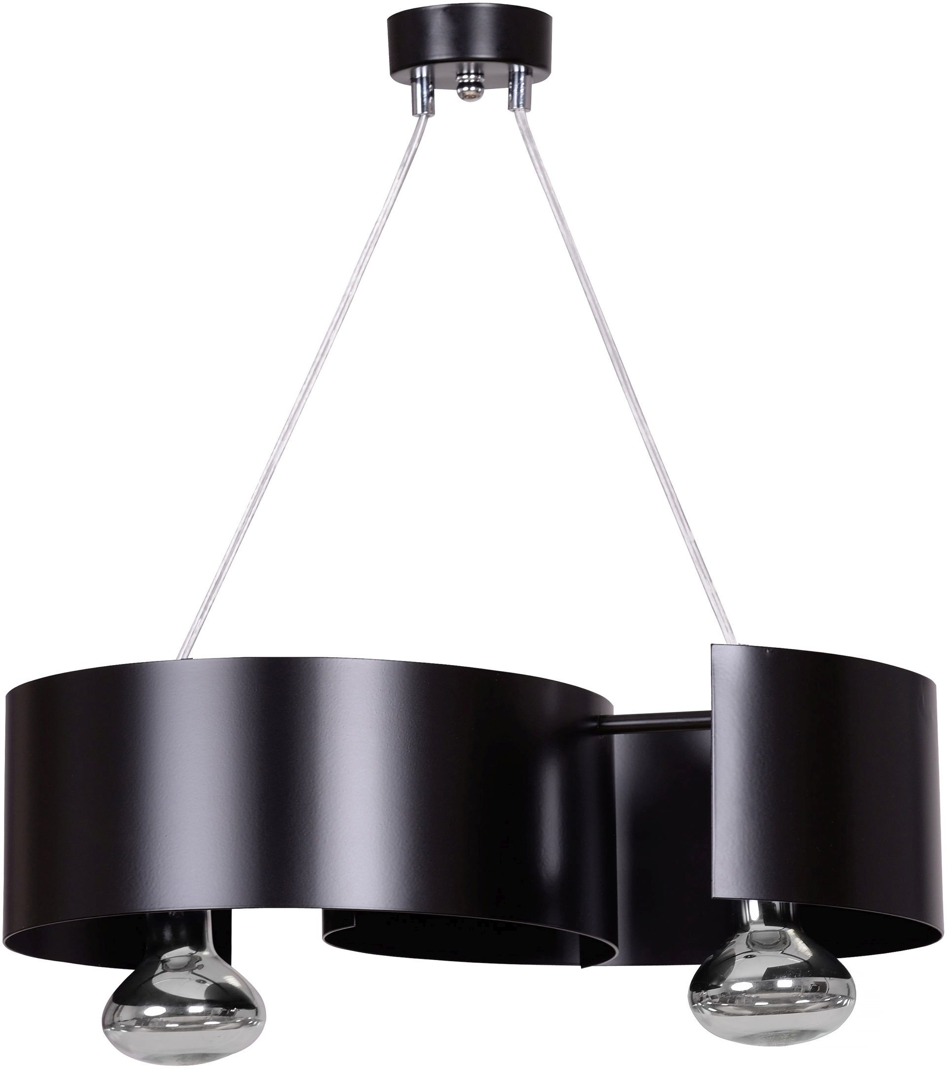 Emibig Vixon lámpara colgante 2x15 W negro-cromo 284/2