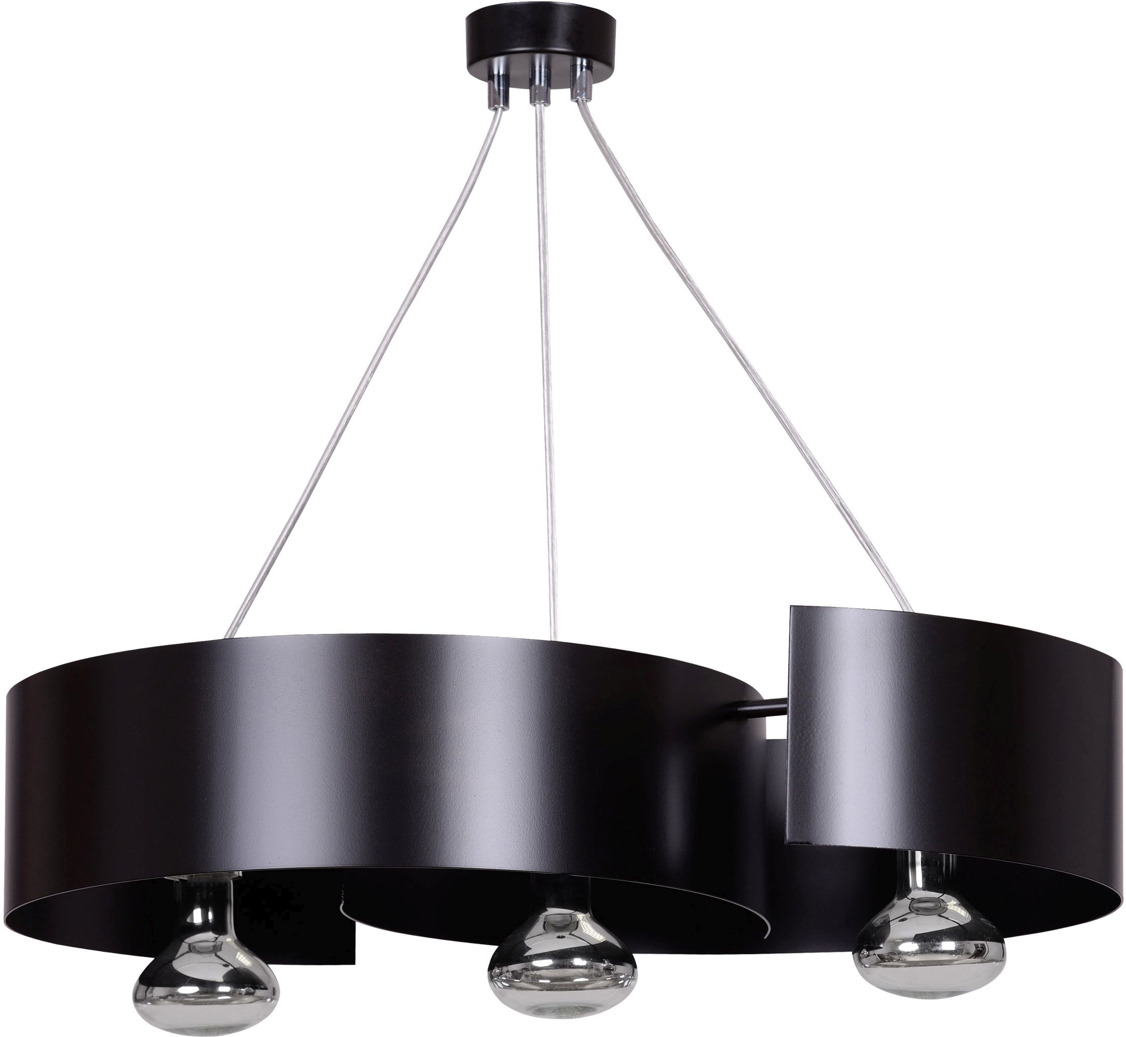 Emibig Vixon lámpara colgante 3x15 W negro-cromo 284/3