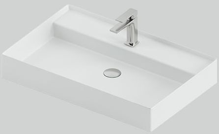 Art Ceram Scalino lavabo 75x48 cm rectangular sobre encimera blanco SCL00801;00