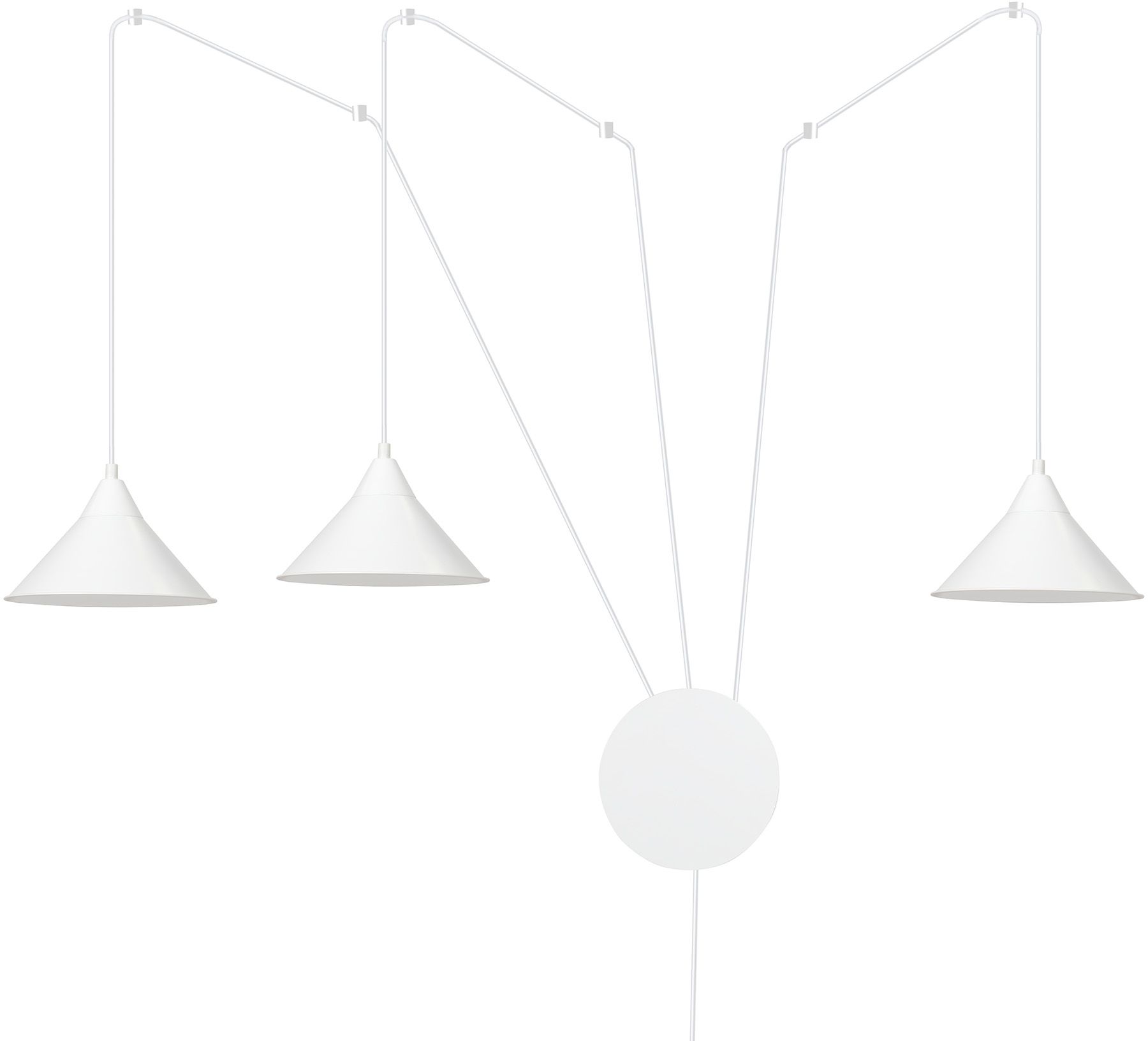 Emibig Abramo lámpara colgante 3x15 W blanco 159/3