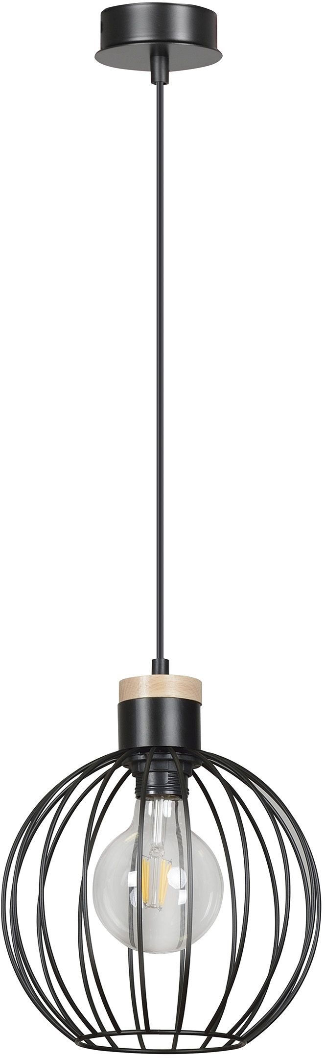 Emibig Barbado lámpara colgante 1x15 W negro 754/1