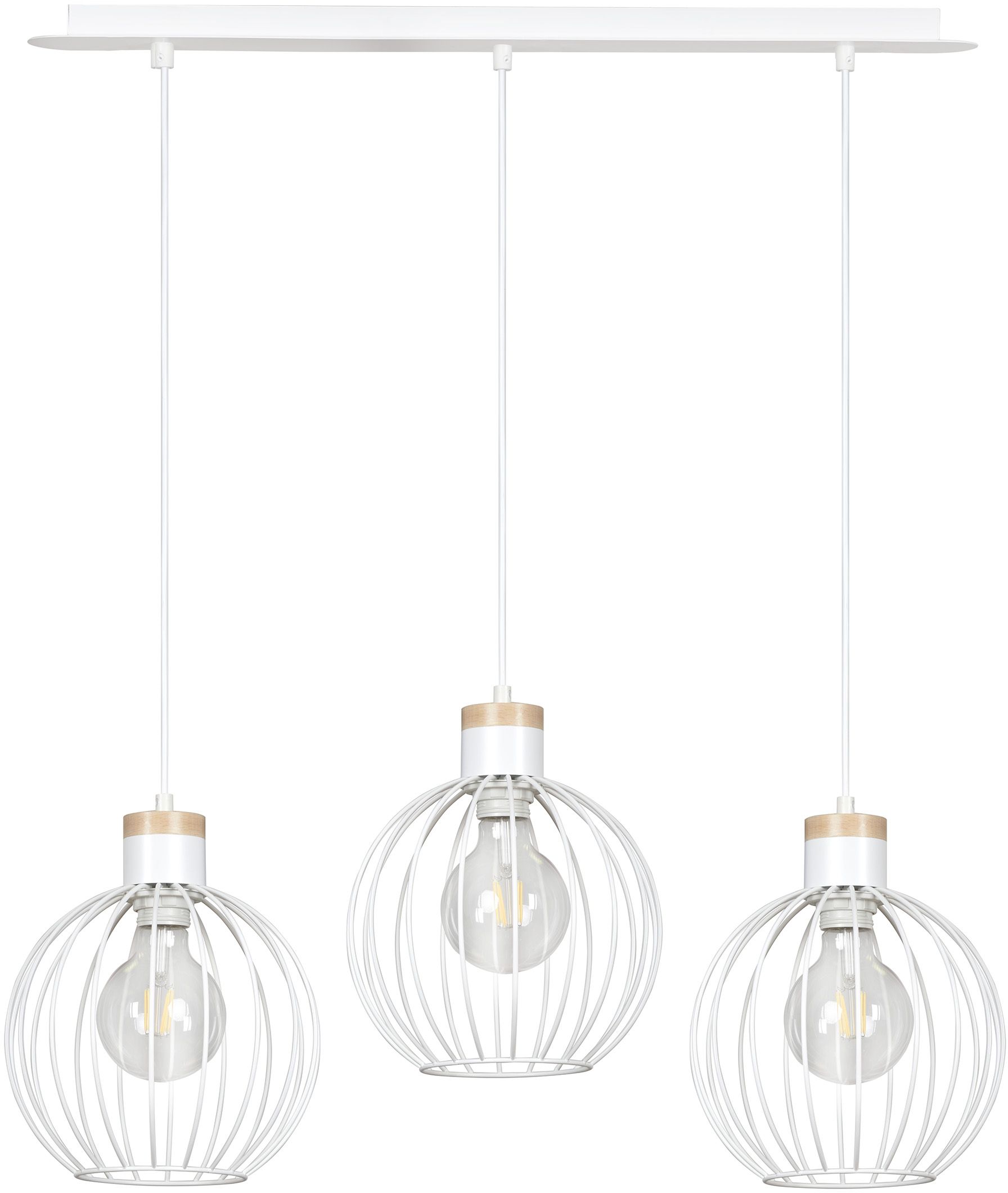 Emibig Barbado lámpara colgante 3x15 W blanco 755/3