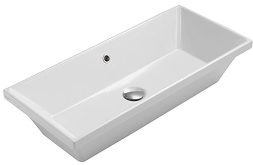 Globo Stockholm lavabo 75x34 cm rectangular empotrado-sobre encimera blanco FO075.BI