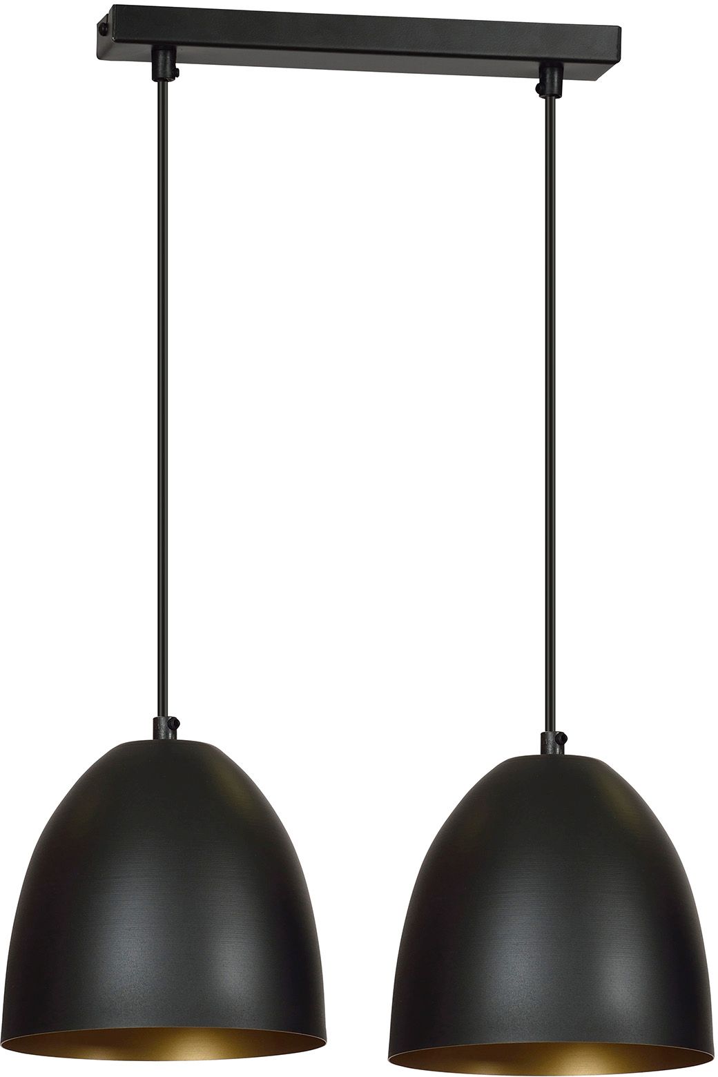 Emibig Lenox lámpara colgante 2x15 W negro-oro 410/2