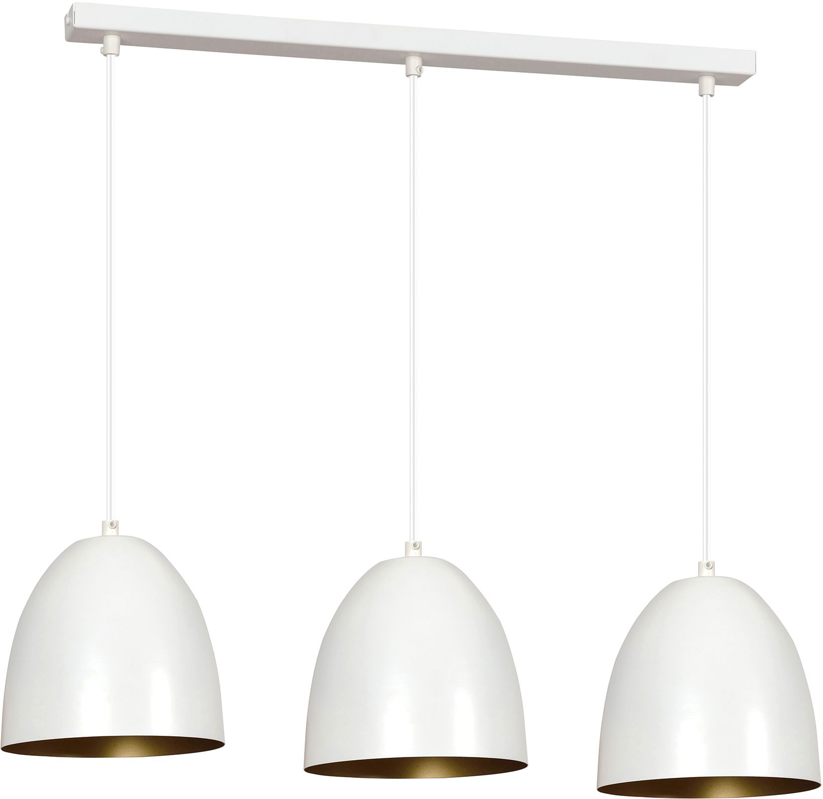 Emibig Lenox lámpara colgante 3x15 W blanco-oro 411/3