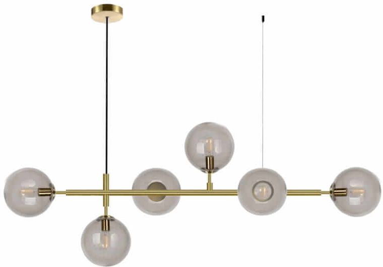 Light Prestige Alisa lámpara colgante 6x40 W transparente-oro LP-005/6PTR
