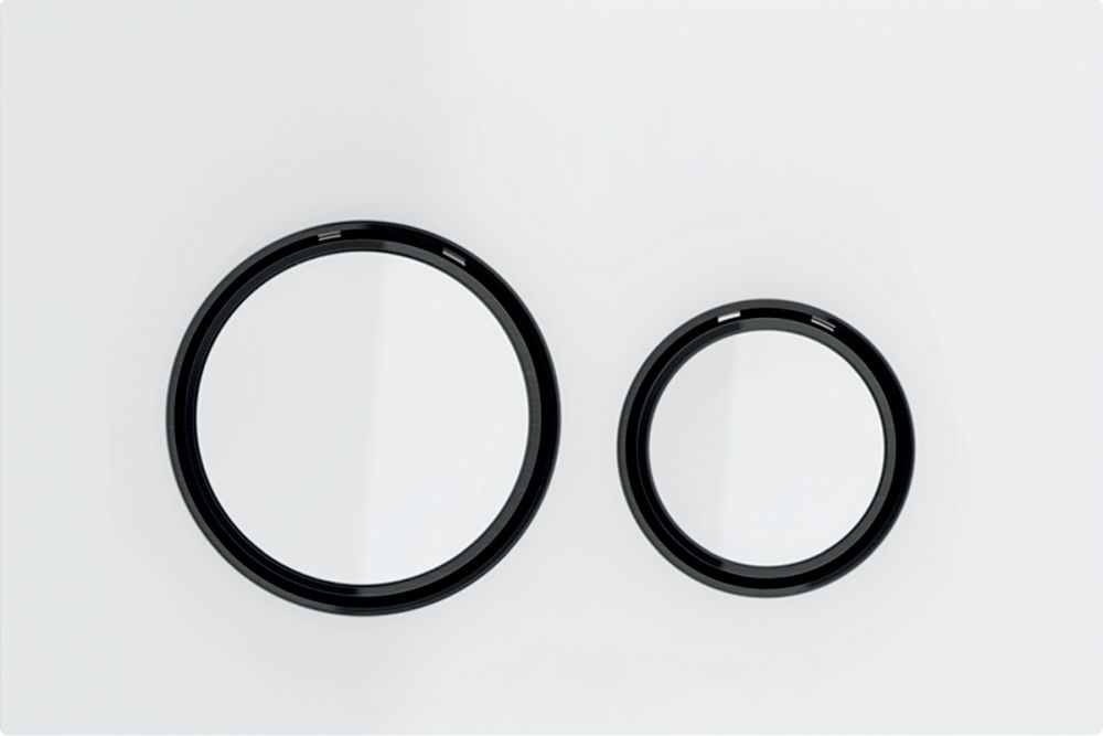Geberit Sigma50 botón de descarga para WC blanco-negro 115.651.SI.1
