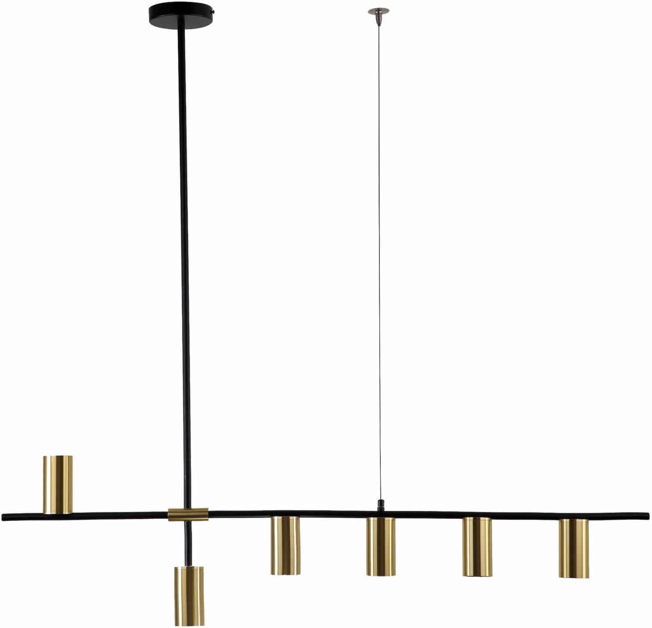 Light Prestige Arizona lámpara colgante 6x40 W negro-oro LP-074/6PLBK/GD