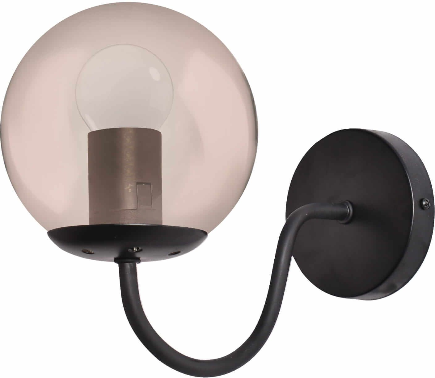 Light Prestige Hook lámpara de pared 1x40 W negro-ámbar LP-125/1WBK