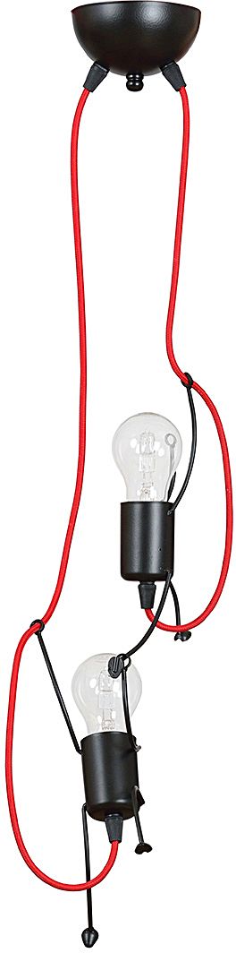 Emibig Bobi lámpara colgante 2x15 W negro-rojo 537/2