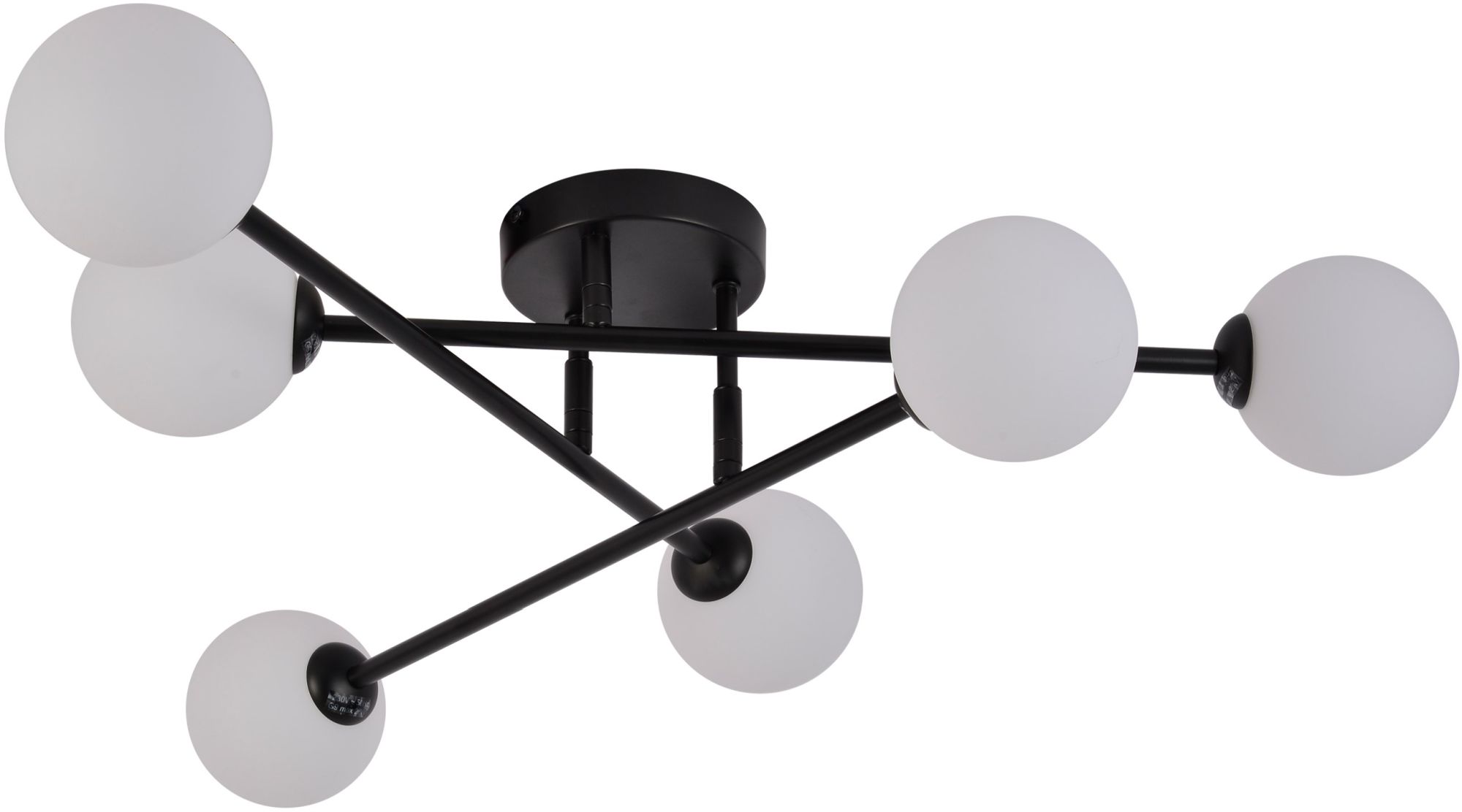 Light Prestige Dorado lámpara de techo 6x28 W blanco-negro LP-002/6CBK