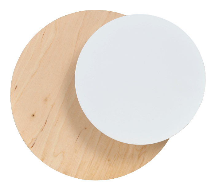 Emibig Circle lámpara de pared 1x8 W blanco-madera 971/1