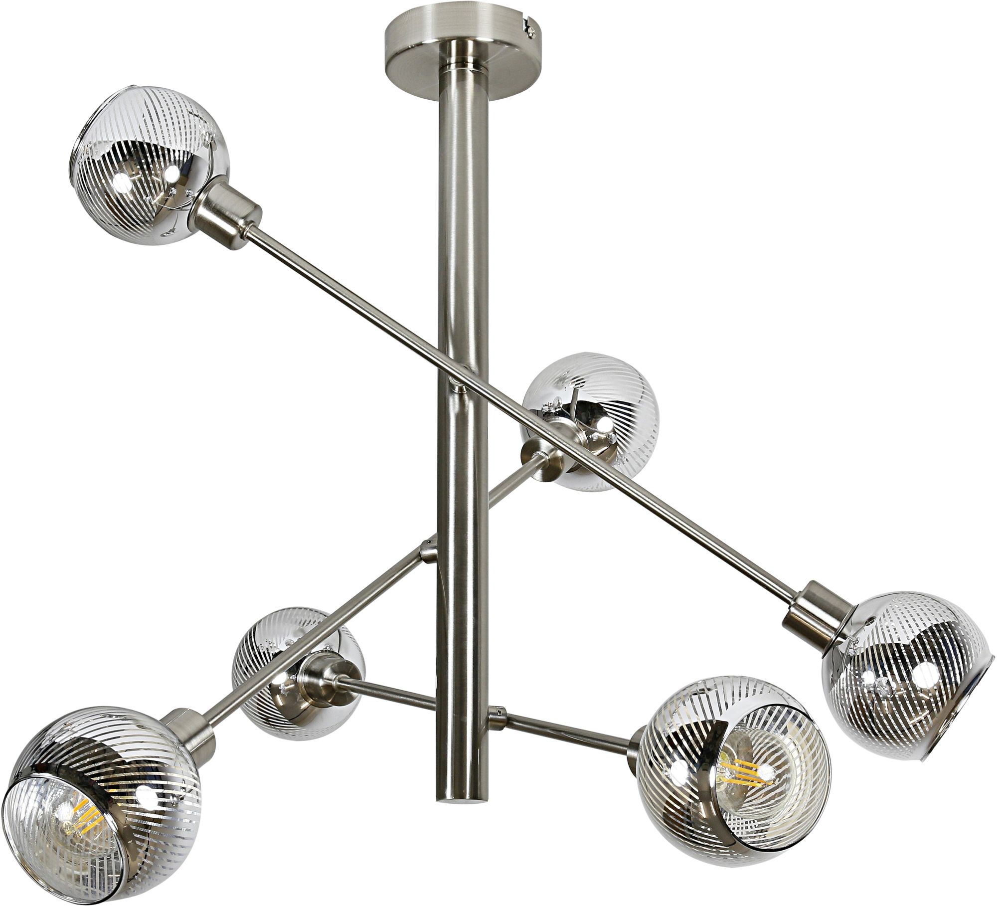 Candellux Migo lámpara de techo 6x10 W cromo 36-72481