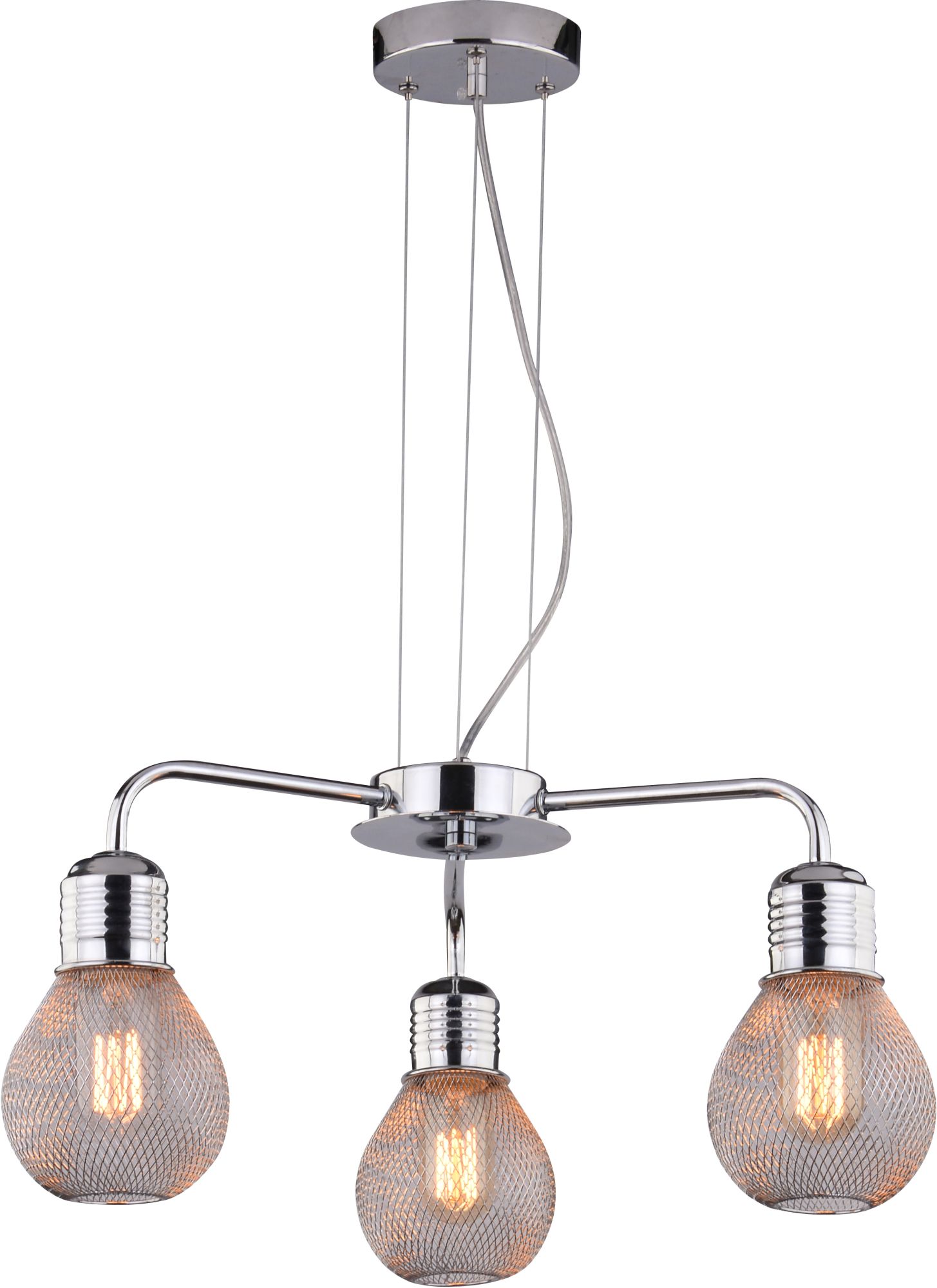 Candellux Gliva lámpara colgante 3x60 W cromo 33-58539