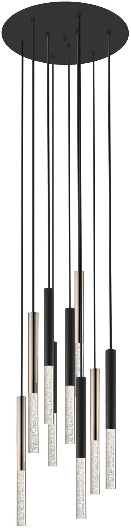 Zuma Line One lámpara colgante x5 W negro-transparente-oro P0461-09L-P7SD