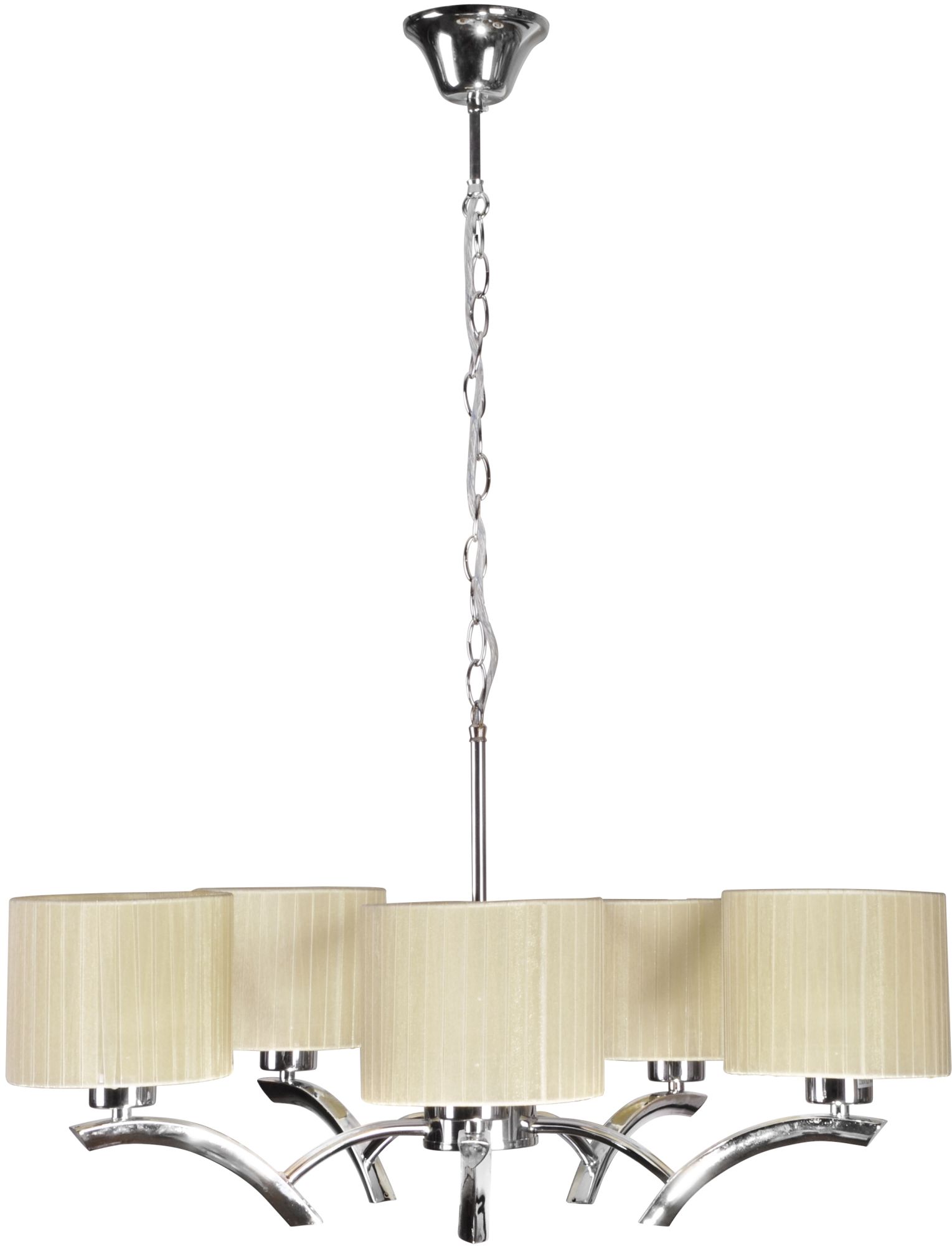 Candellux Draga lámpara colgante 5x60 W cromo-crema 35-04222