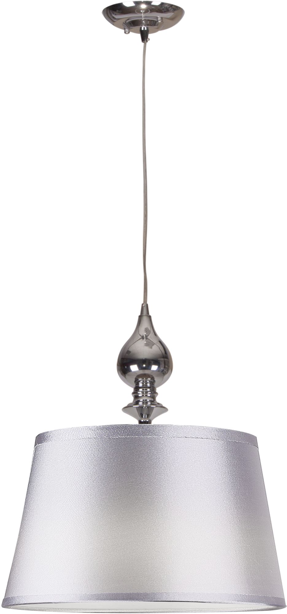 Candellux Prima lámpara colgante 1x60 W cromo-gris/gris ceniza 31-03690