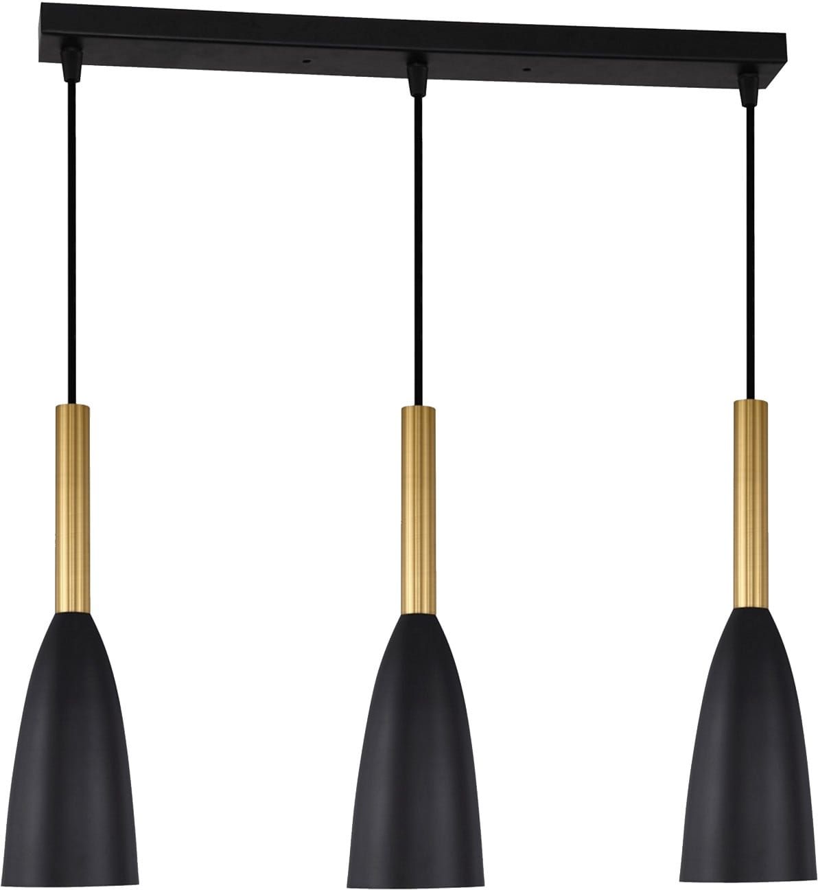 Light Prestige Solin lámpara colgante 3x60 W negro-oro LP-181/3LBK/GD