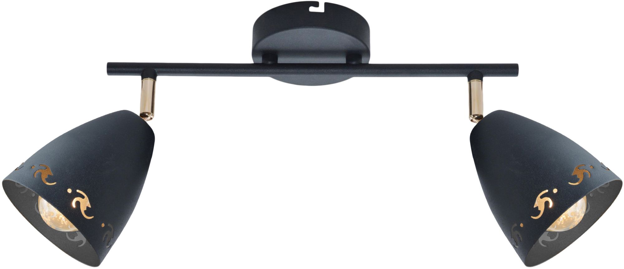 Candellux Coty lámpara de techo 2x40 W negro 92-67166