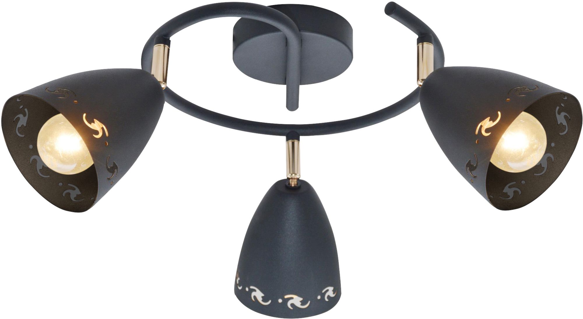 Candellux Coty lámpara de techo 3x40 W negro 98-67180