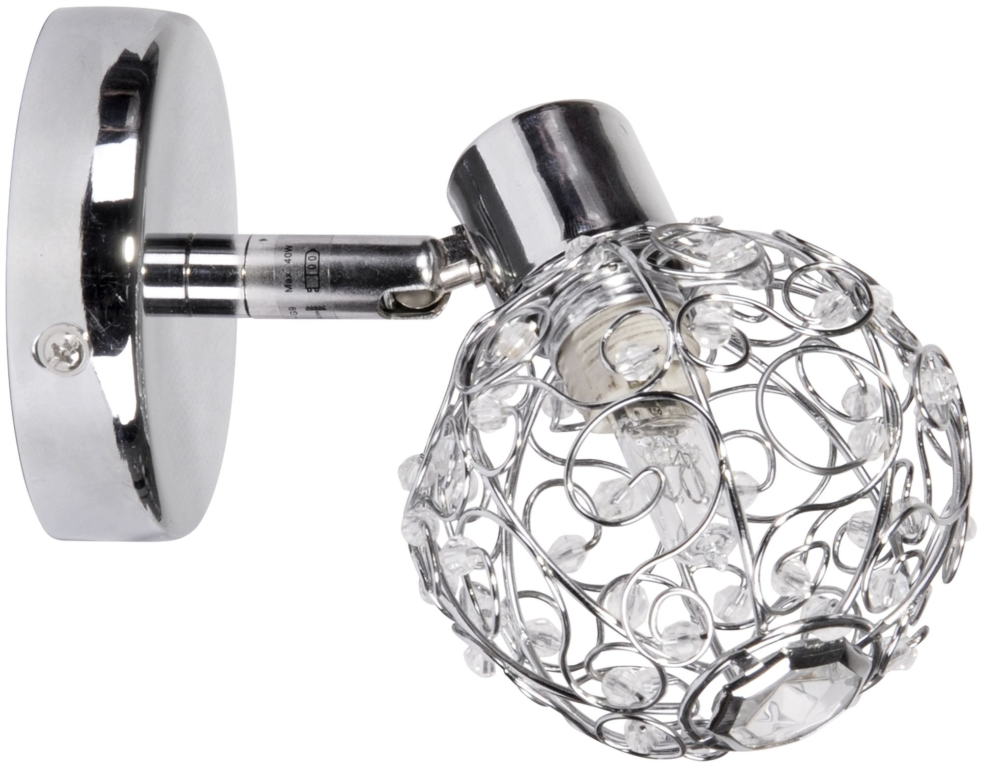 Candellux Collar lámpara de pared 1x40 W cromo 91-13637