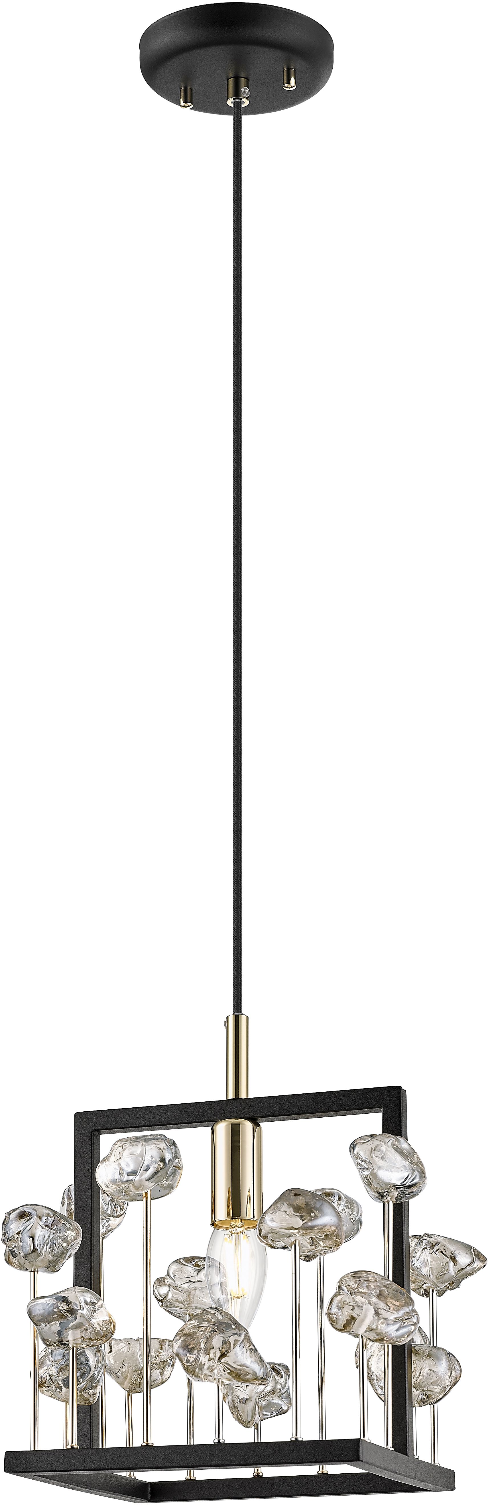 Zuma Line Caroline lámpara colgante 1x40 W negro-transparente-oro P0541-01B-SDAC