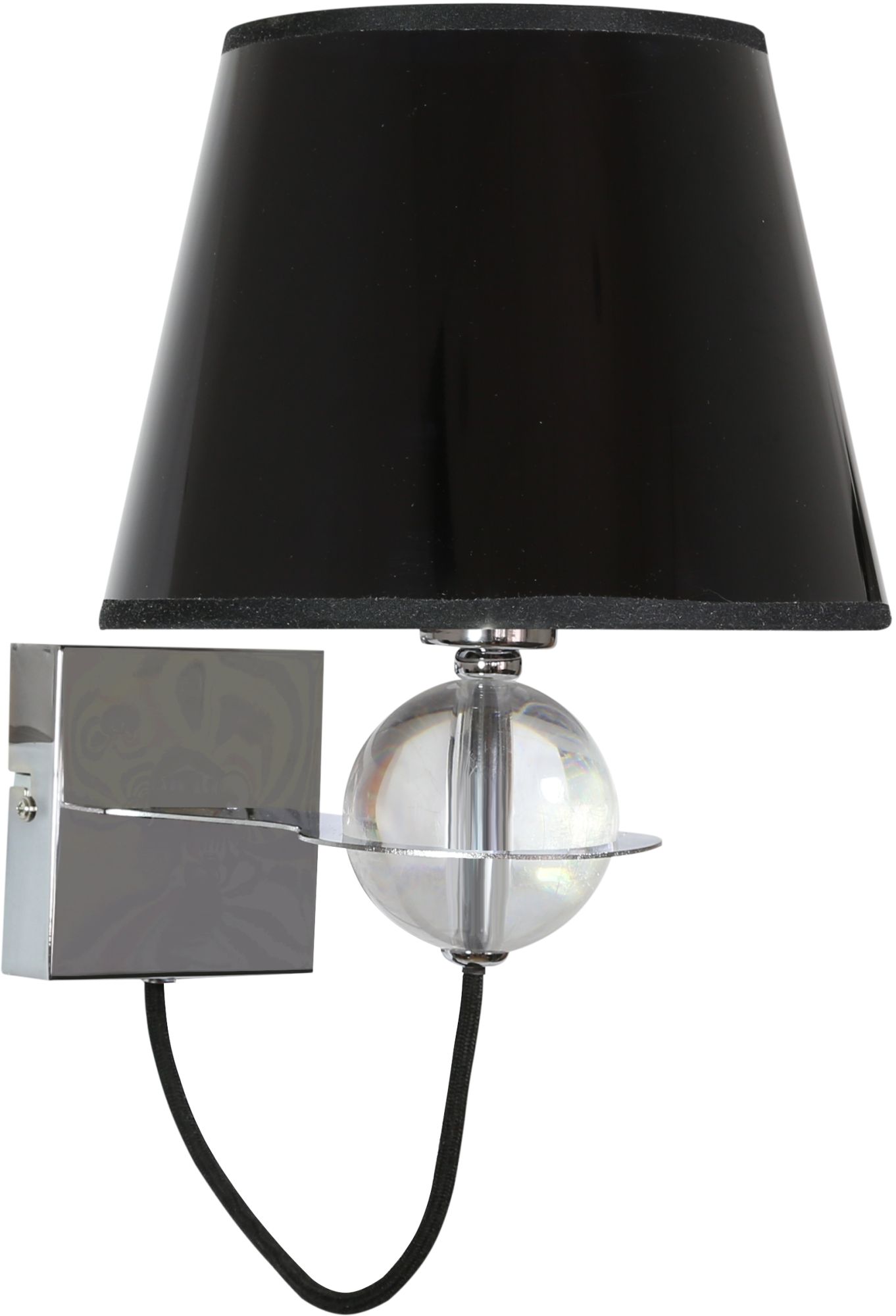 Candellux Tesoro lámpara de pared 1x40 W negro-cromo 21-29508