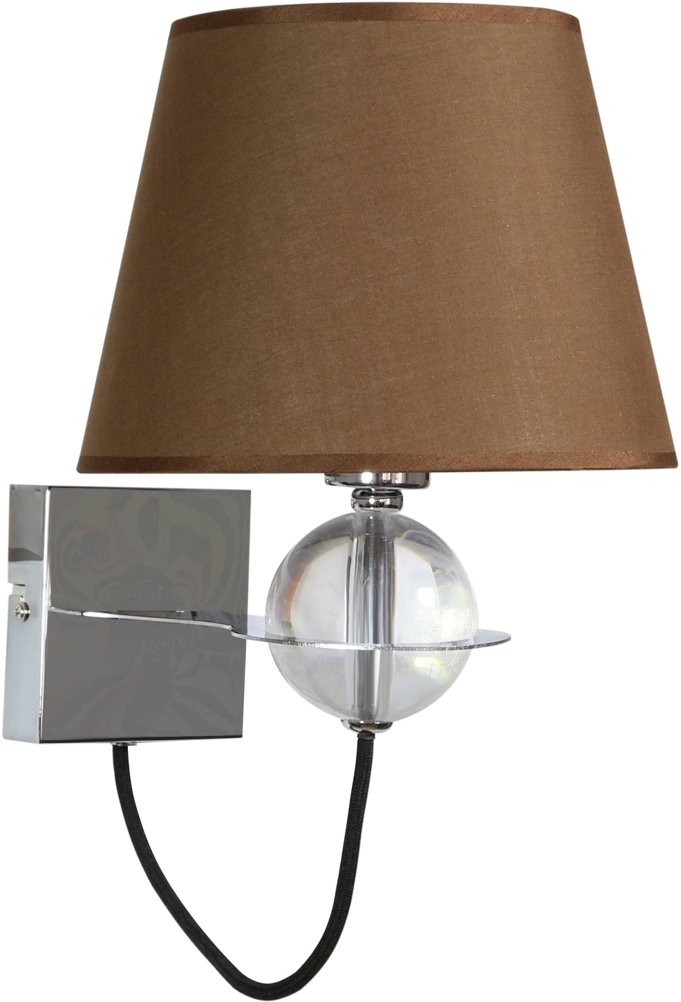 Candellux Tesoro lámpara de pared 1x40 W cromo-marrón 21-29539