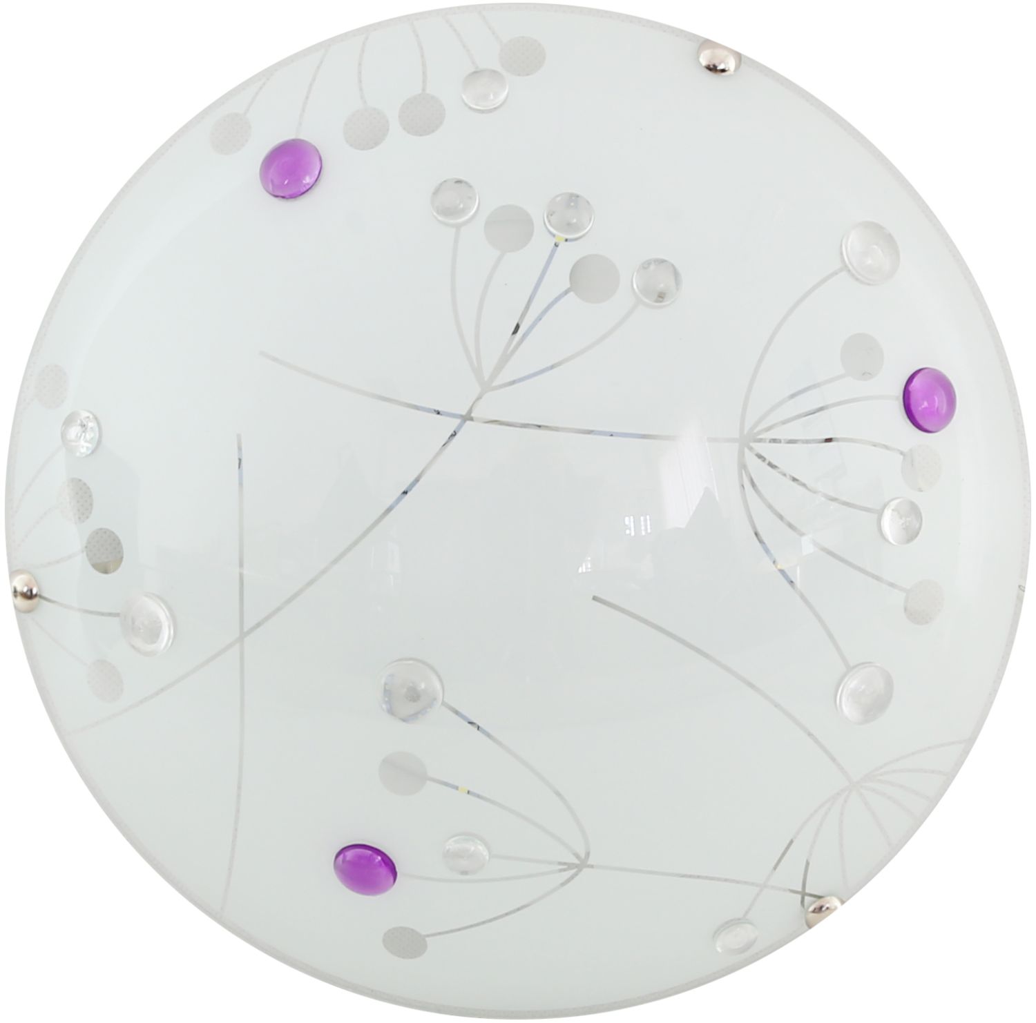 Candellux Floral plafón 1x10 W blanco-violeta 13-39590