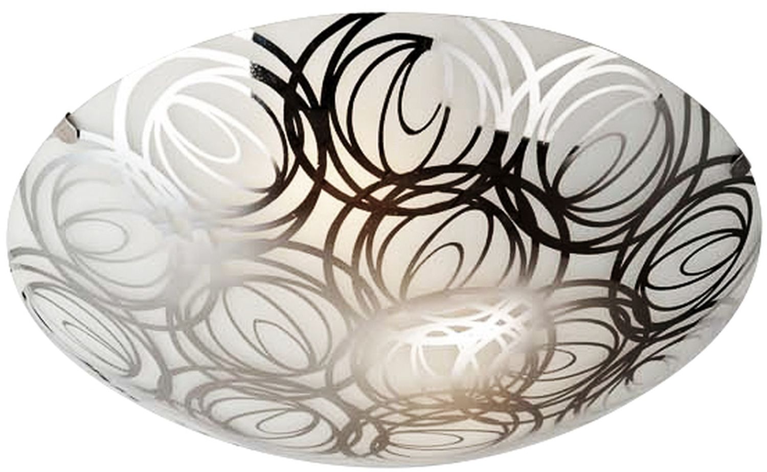 Candellux Silk plafón 1x60 W blanco-cromo 13-13071
