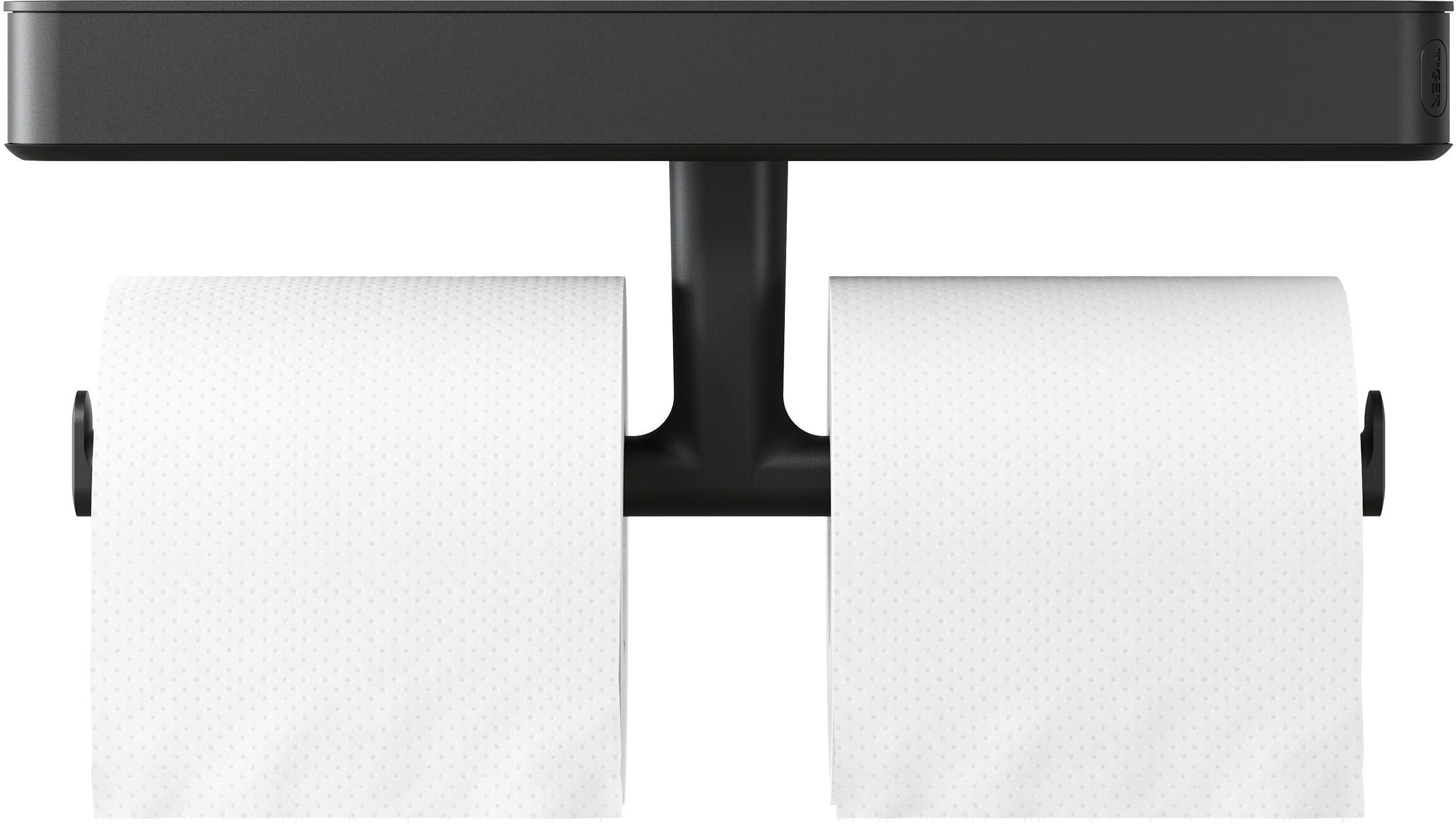 Tiger Carv portarrollos de papel higiénico negro 800240