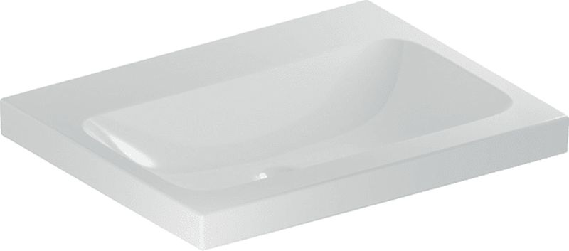 Geberit iCon lavabo 60x48 cm rectangular sobre encimera blanco brillante 501.847.00.7