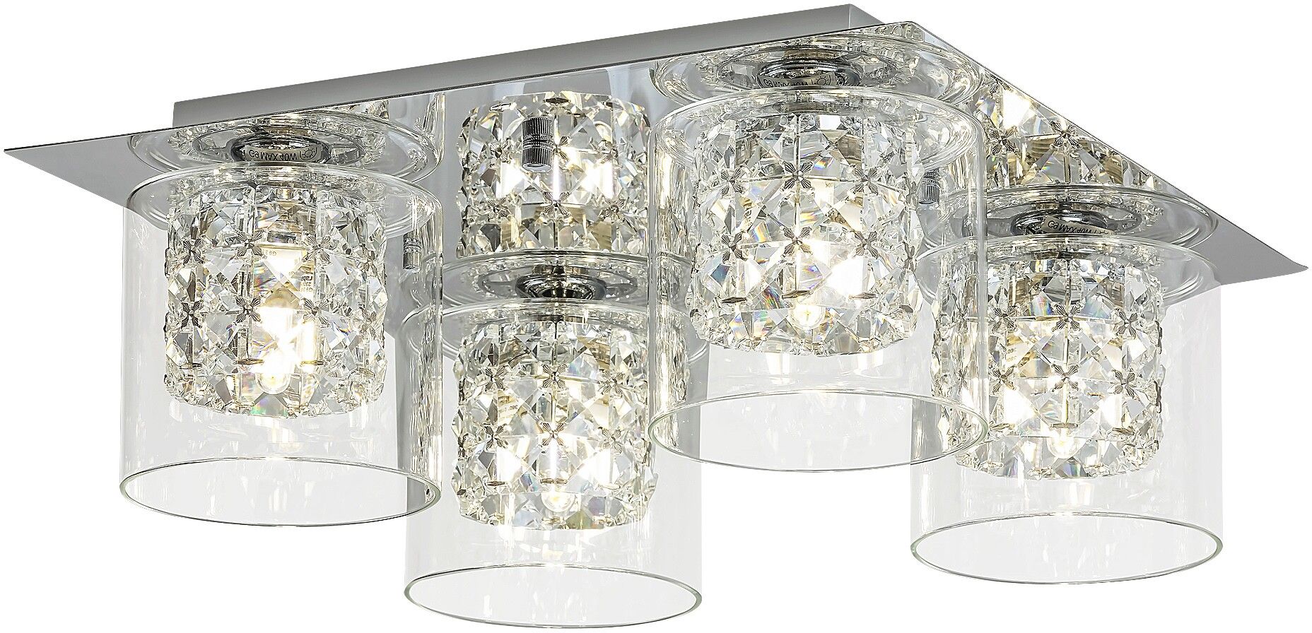 Rabalux Duchess lámpara de techo 4x40 W cromo-transparente 3115