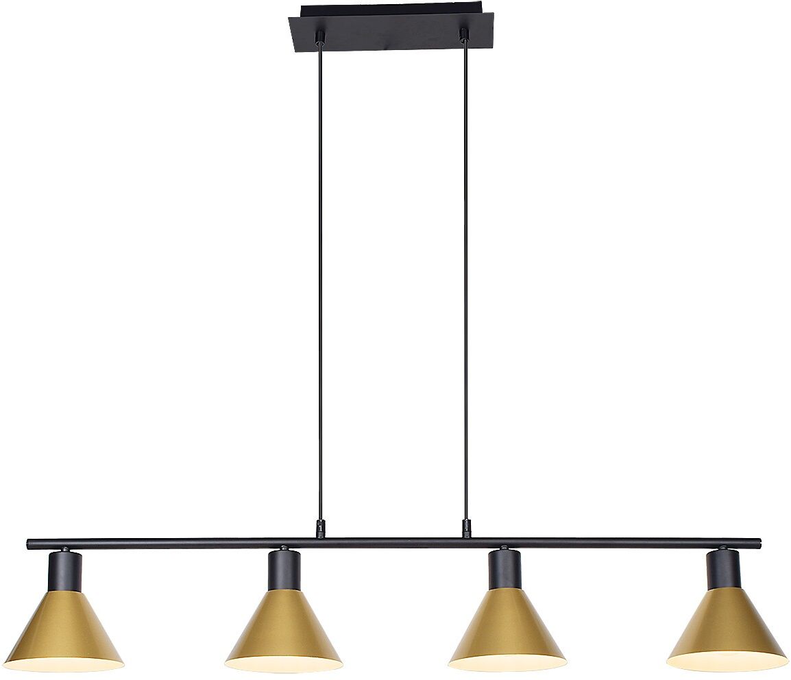 Rabalux Alvaro lámpara colgante 4x40 W negro-oro 3160