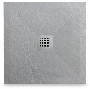 Balneo Stone Tray plato de ducha cuadrado 90x90 cm gris STFLG909025