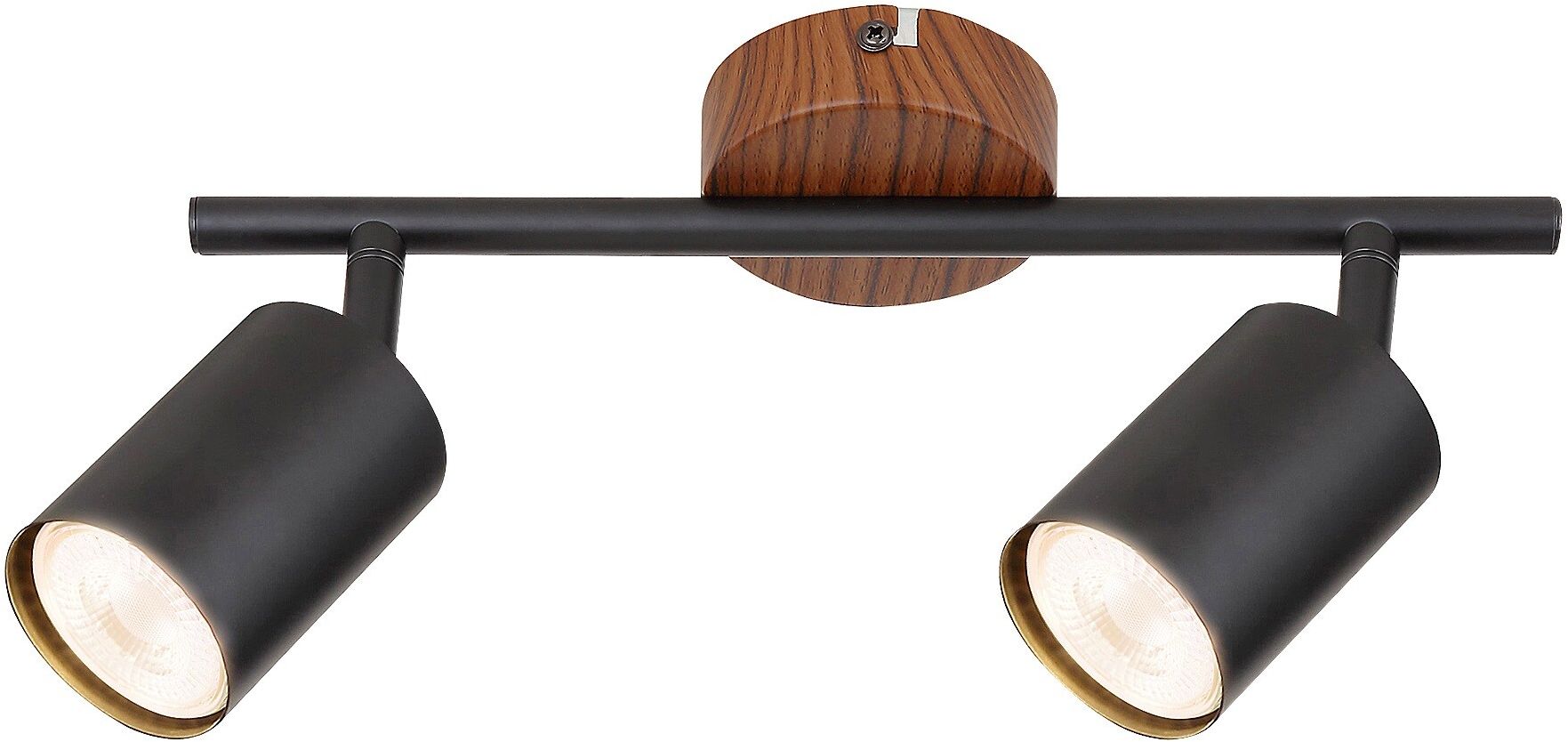 Rabalux Edmund lámpara de techo 2x25 W negro-madera 5296