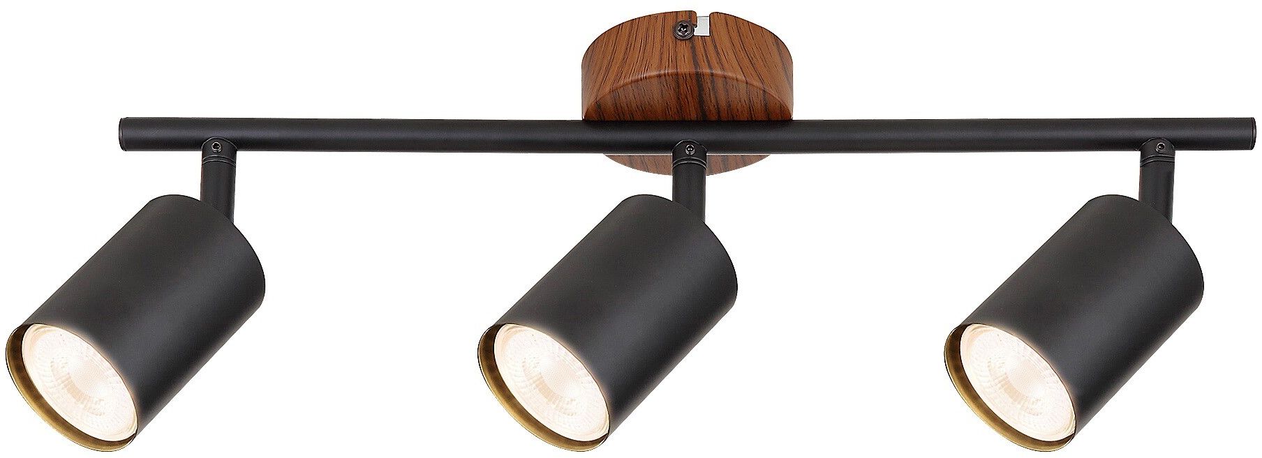 Rabalux Edmund lámpara de techo 3x25 W negro-madera 5297