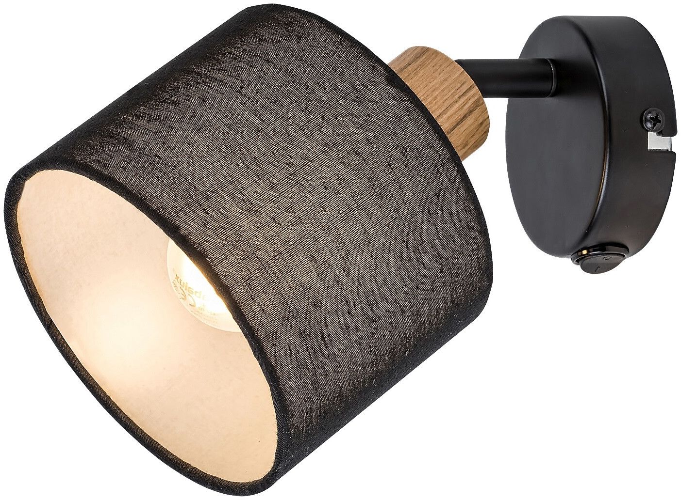 Rabalux Miguel lámpara de pared 1x40 W negro-madera 3244