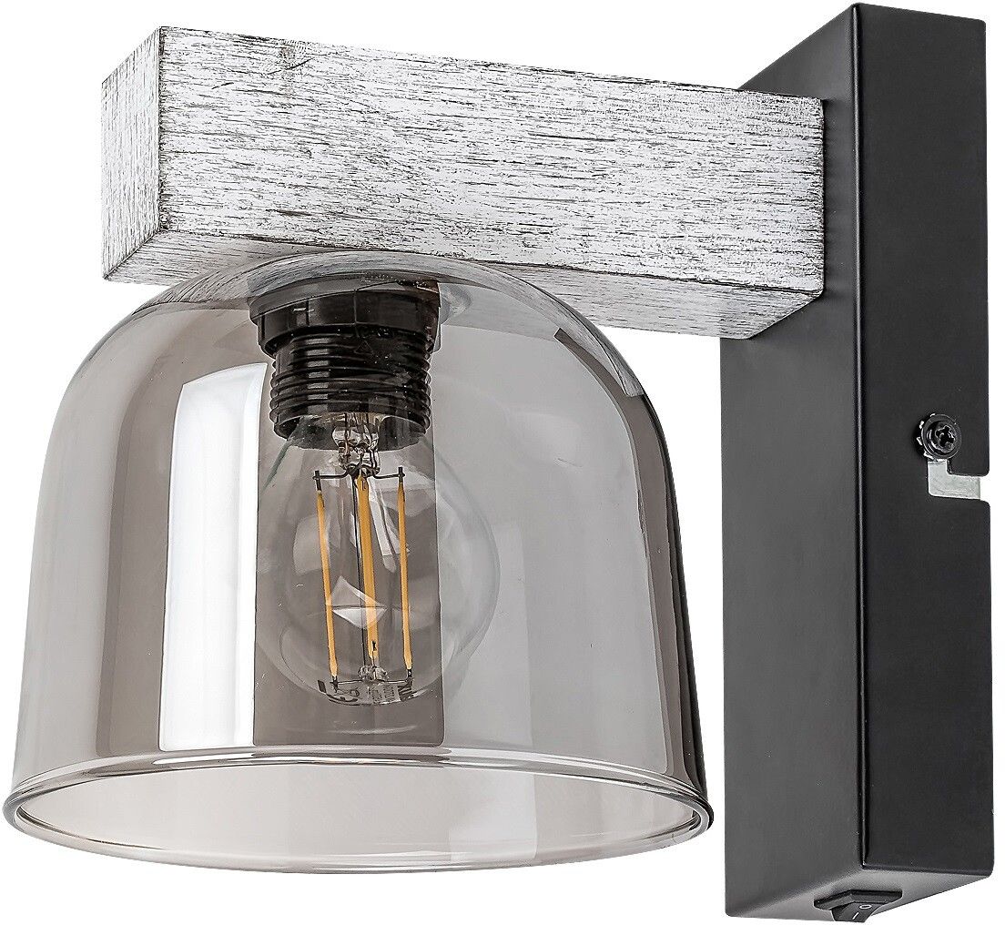 Rabalux Cardamom lámpara de pared 1x40 W ahumado-madera 3081