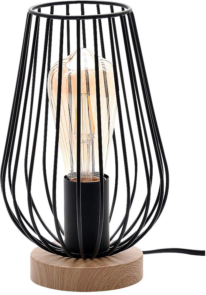 Rabalux Gremio lámpara de sobremesa 1x40 W negro-madera 6915