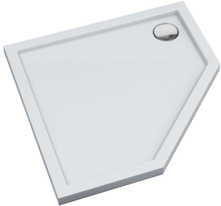 Schedpol Corrina New plato de ducha pentagonal 80x80 cm blanco 912072