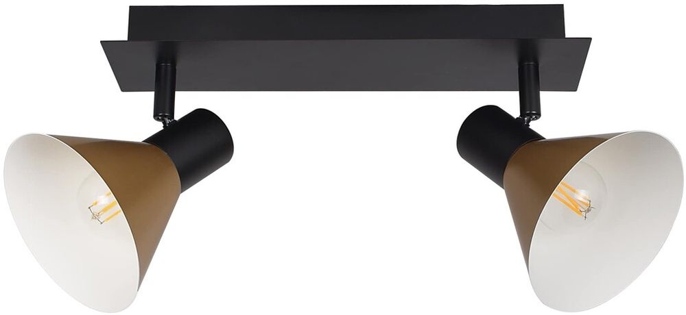 Rabalux Alvaro lámpara de techo 2x40 W negro-oro 3158