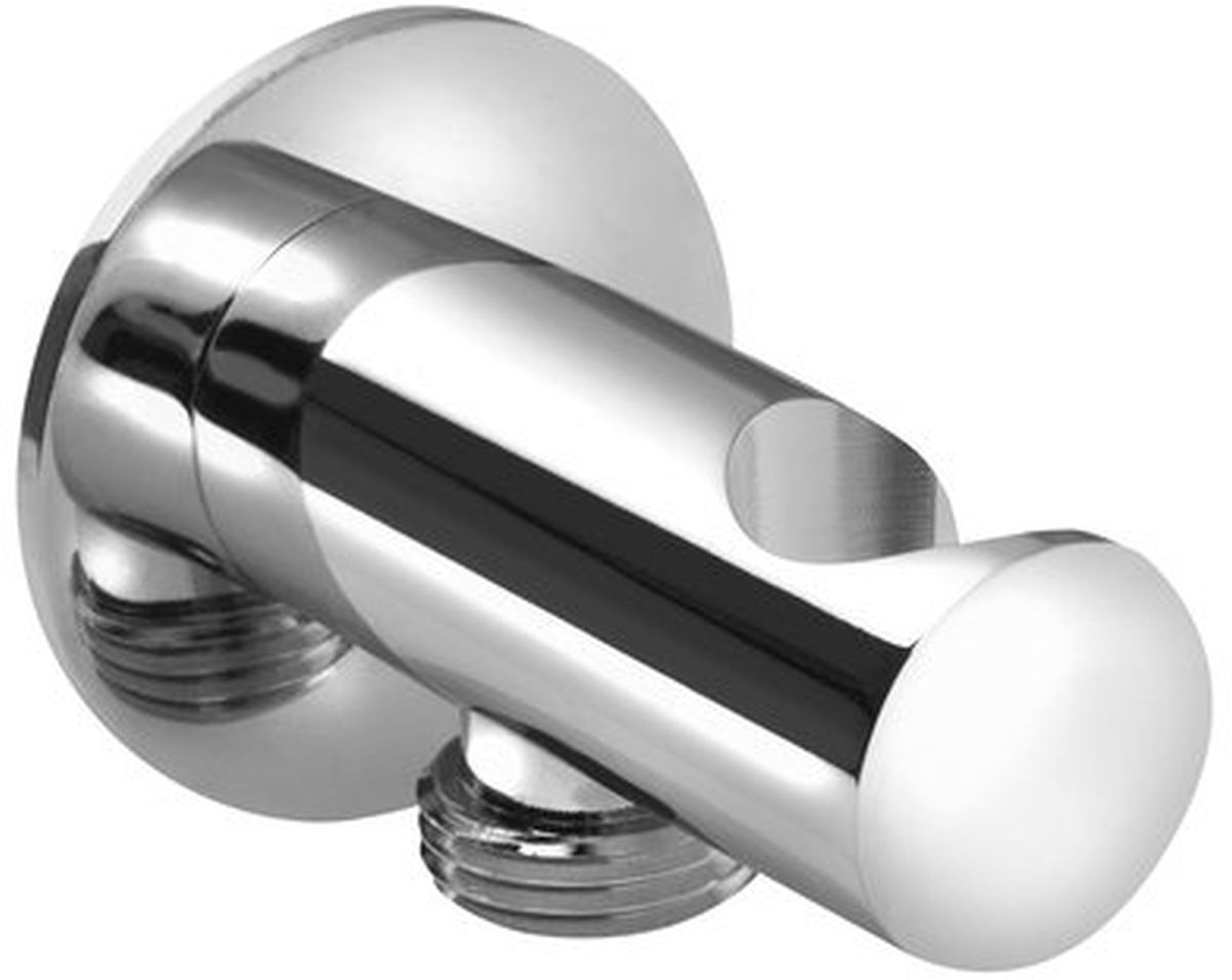 Sapho conector angular con soporte cromo SG203