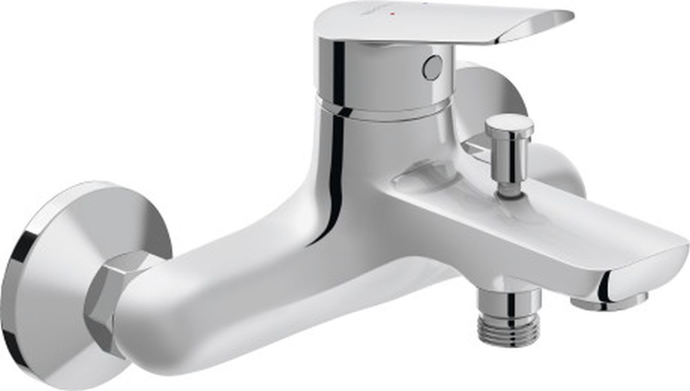 Duravit No. 1 grifo de bañera y ducha a pared cromo N15230000010