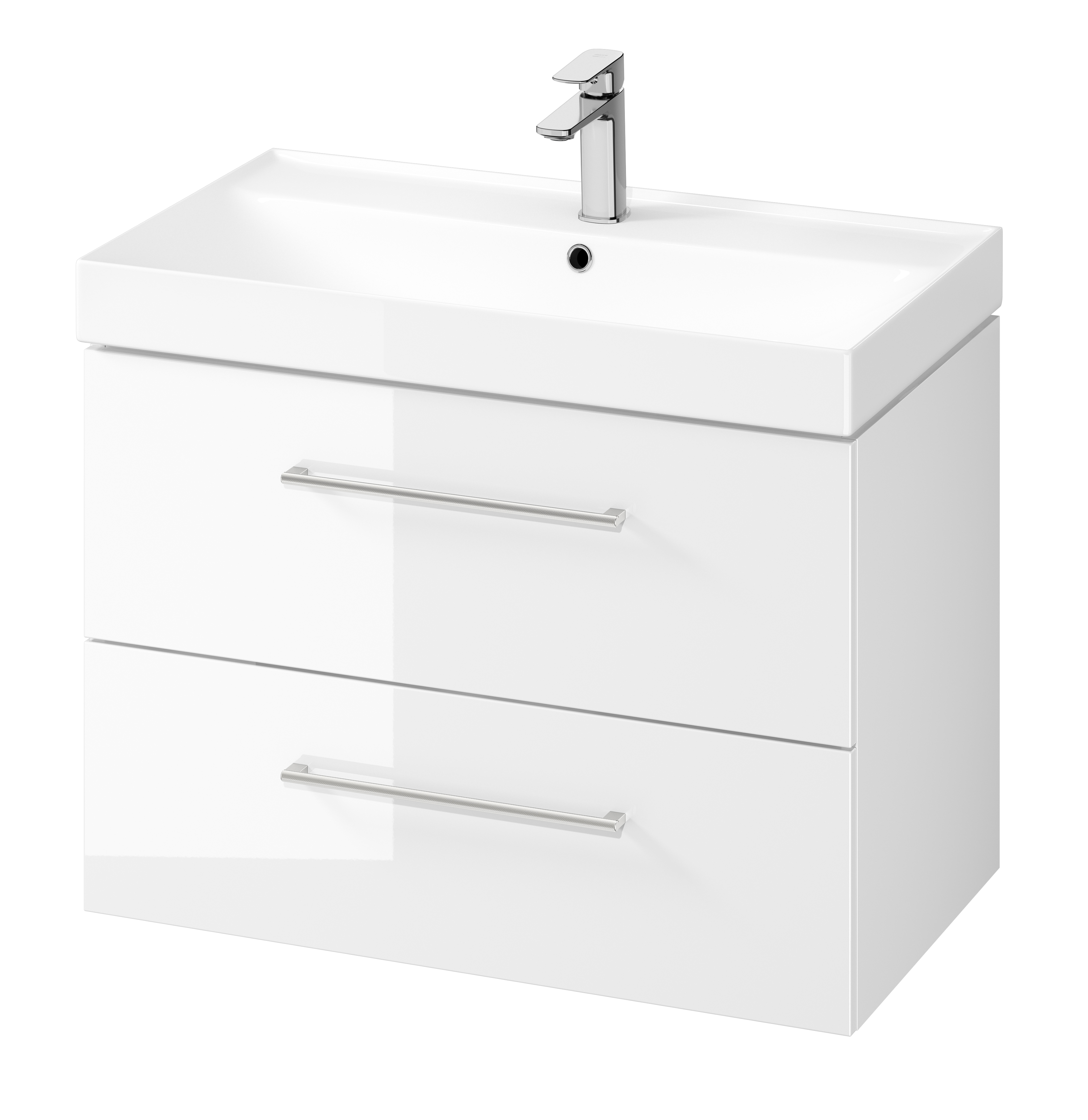 Conjunto armario Cersanit Larga S932-073, lavabo Cersanit Larga K120-010